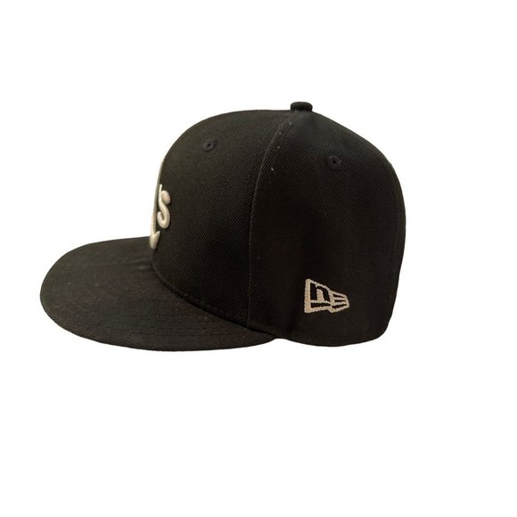 New Era 59FIFTY Oakland Athletics Black Fitted Cap Unisex Adult Size 7 - Picture 6 of 6